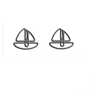 vehicle shaped paper clips in sailboat outline