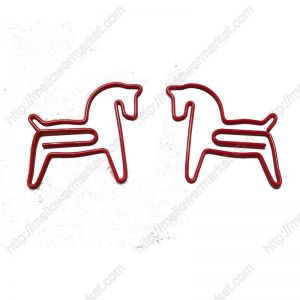 animal shaped paper clips in horse outline