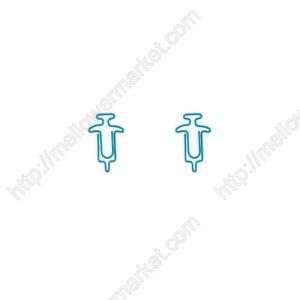 injector shaped paper clips in colored wire