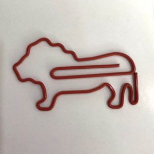 animal shaped paper clips in lion outline