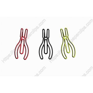 tool shaped paper clips in pliers outlines