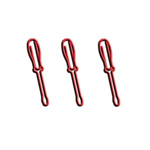 shaped paper clips in screwdriver outline, tool shaped paper clips