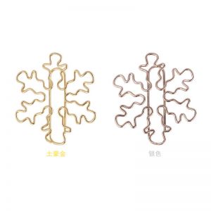 snowflake shaped paper clips, decorative paper clips