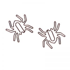 fun shaped paper clips in spider outline
