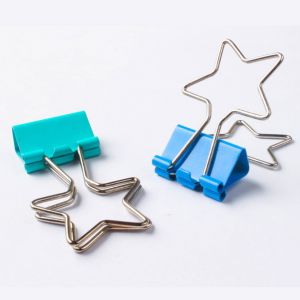 star decorative binder clips, custom binder clips