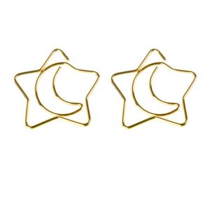 star moon shaped paper clips, decorative paper clips