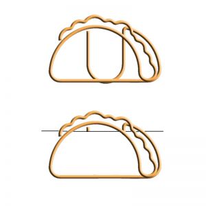 taco shaped paper clips, fancy promotional paper clips