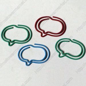 talk bubble shaped paper clips, geom decorative paper clips