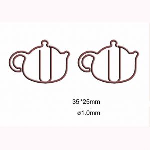 tea pot shaped paper clips, decorative paper clips