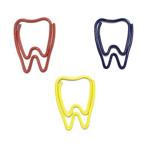 tooth shaped paper clips in red, promotional gifts