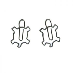 animal shaped paper clips in tortoise or turtle outline