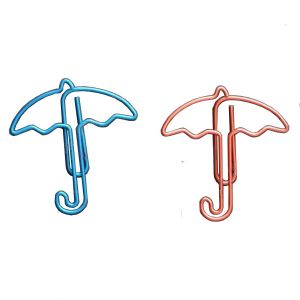 houseware shaped paper clips in umbrella outline