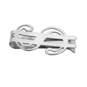 US Dollar sign $ money clips in stainless steel