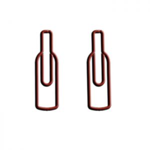 wine bottle shaped paper clips, fun decorative paper clips