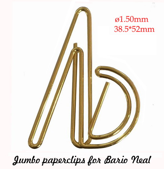 Logo Jumbo Paper Clips for Bario Neal, Extra Large Paper Clips