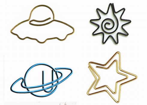 astronomy decorative paper clips, cute shaped paper clips