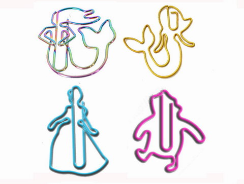cartoon decorative paper clips, cute shaped paper clips