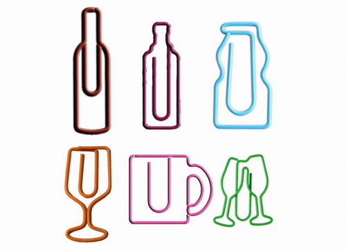beverage decorative paper clips, drink shaped paper clips