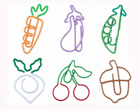 fruits shaped paper clips, cute decorative paper clips