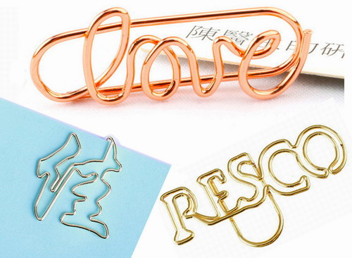 letter hanzi shaped paper clips, cute decorative paper clips