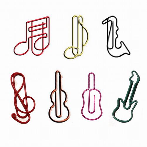 music shaped paper clips