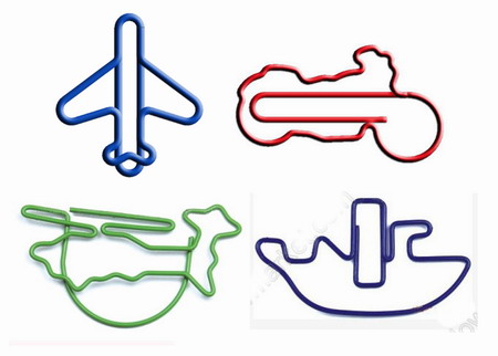vehicle theme shaped paper clips, decorative paper clips