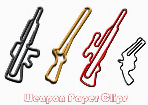 Weapon Shaped Paper Clips | Cute Decorative Paper Clips