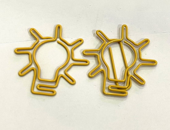light bulb shaped paper clips