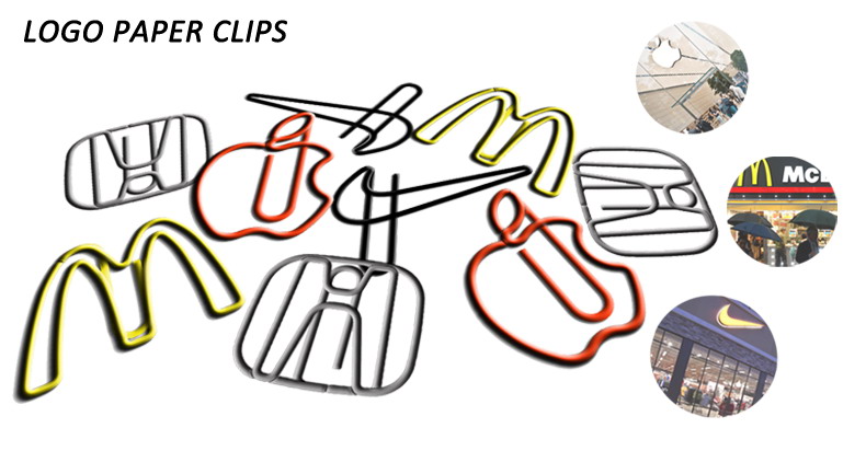 custom logo paper clips, shaped paper clips
