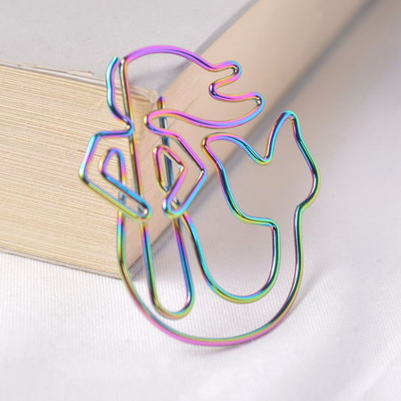 dazzled color for shaped paper clips