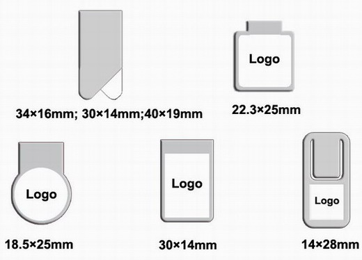 models of custom printed paper clips