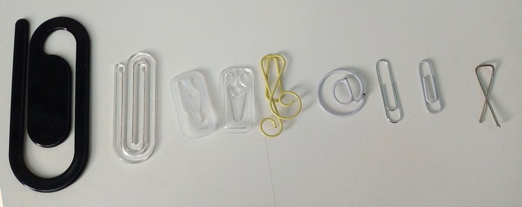 assorted paper clips in different forms