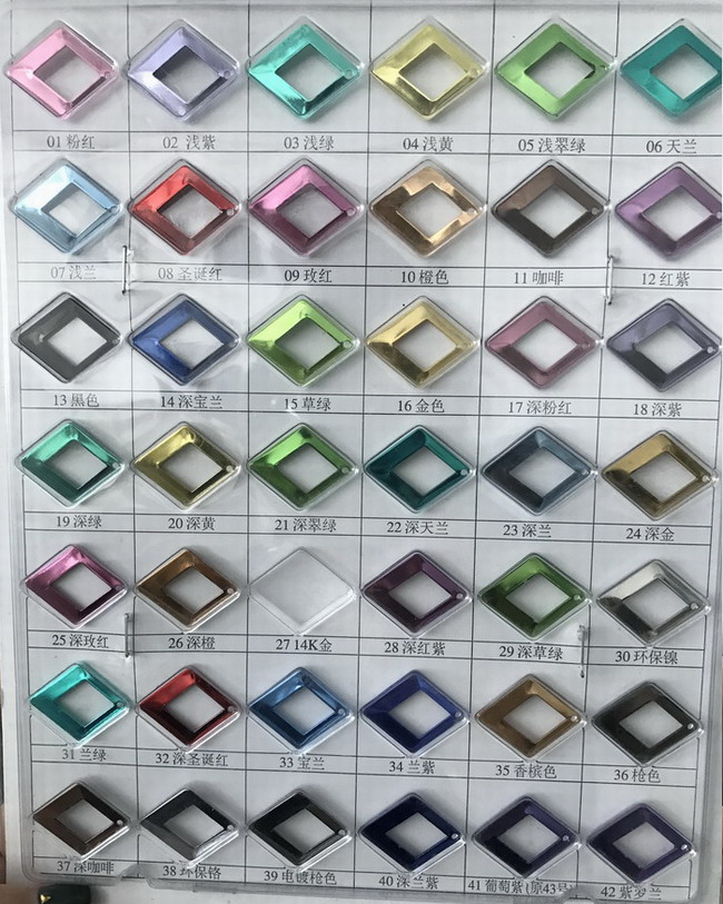 electroplating color swatches for paper clips